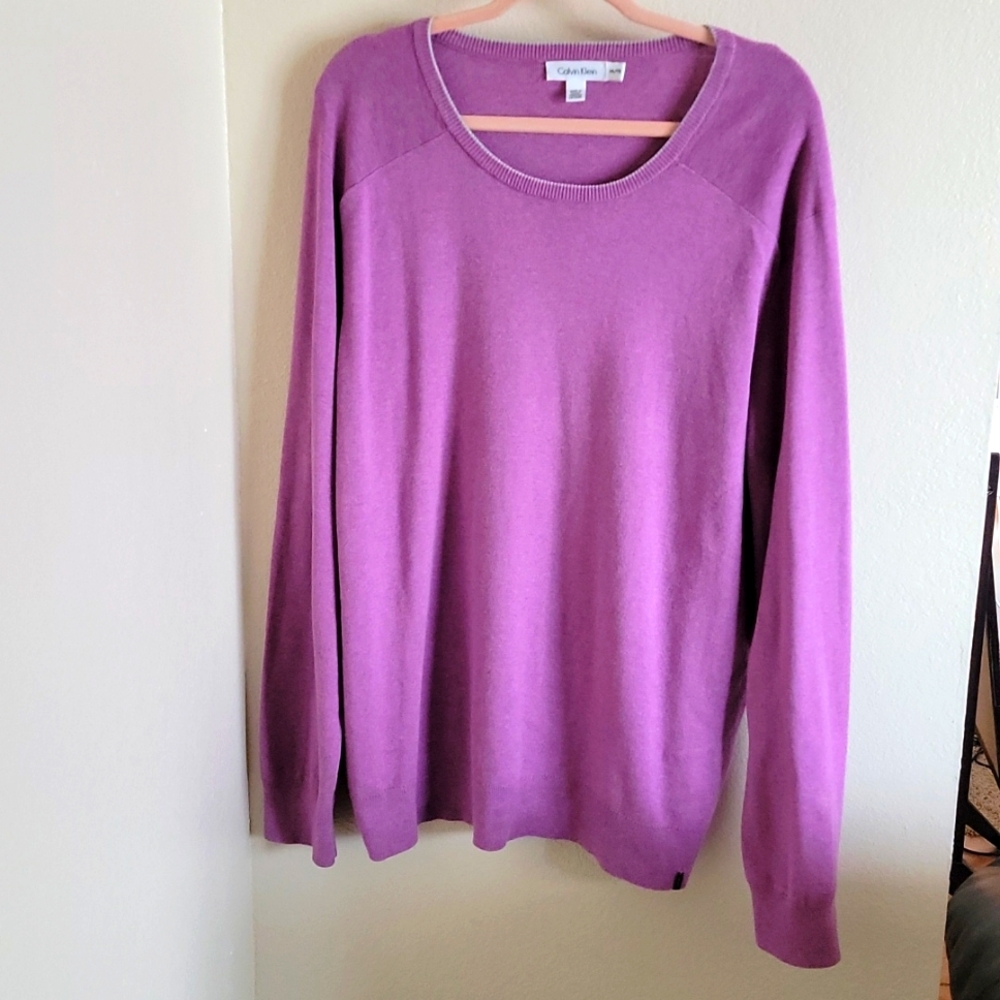 Calvin Klein XXL Long Sleeve Lavender Sweater